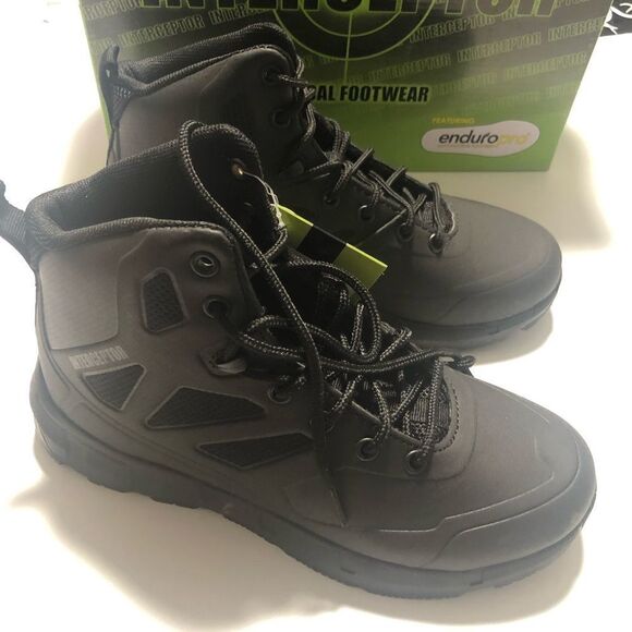 Mens Boots Black 6 Interceptor - Picture 1 of 6
